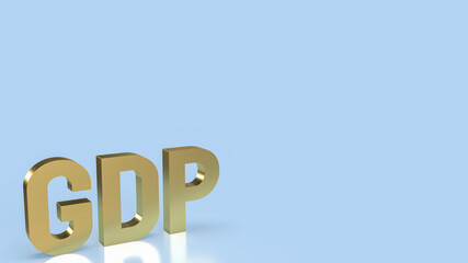 gold gdp for business concept 3d rendering