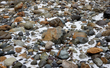 Rocky Scene and Snow