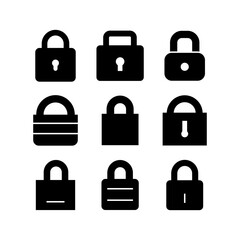 lock icon or logo isolated sign symbol vector illustration - high quality black style vector icons
