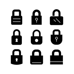 lock icon or logo isolated sign symbol vector illustration - high quality black style vector icons
