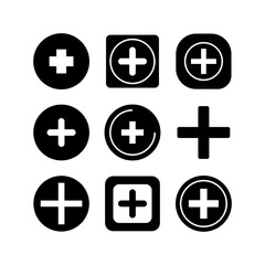 plus icon or logo isolated sign symbol vector illustration - high quality black style vector icons

