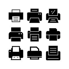 printer icon or logo isolated sign symbol vector illustration - high quality black style vector icons
