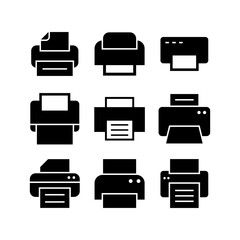 printer icon or logo isolated sign symbol vector illustration - high quality black style vector icons
