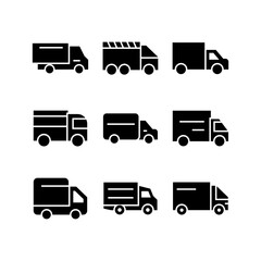 truck icon or logo isolated sign symbol vector illustration - high quality black style vector icons
