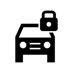 car lock icon or logo isolated sign symbol vector illustration - high quality black style vector icons
