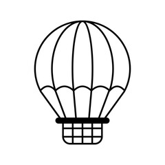hot air baloon icon set, hot air baloon vector set sign symbol