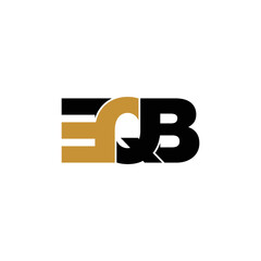 Fototapeta premium EQB letter monogram logo design vector