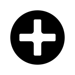 plus icon or logo isolated sign symbol vector illustration - high quality black style vector icons
