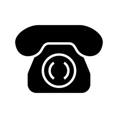 telephone icon or logo isolated sign symbol vector illustration - high quality black style vector icons
