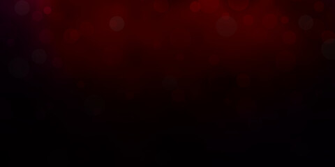 Dark Blue, Red vector background with bubbles.