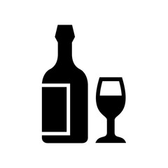 wine icon or logo isolated sign symbol vector illustration - high quality black style vector icons
