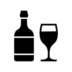 wine icon or logo isolated sign symbol vector illustration - high quality black style vector icons
