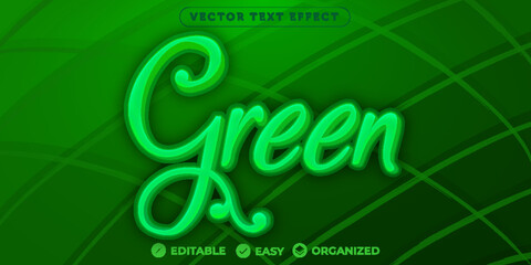 Green Text Effect,Fully Editable Font Text Effect