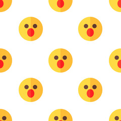 Single surprised pattern. surprised concept. flat trendy Vector seamless Pattern, background, wallpaper