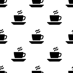 Single Coffee pattern. Coffee concept. filled trendy Vector seamless Pattern, background, wallpaper