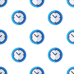 Single clock pattern. clock concept. flat trendy Vector seamless Pattern, background, wallpaper