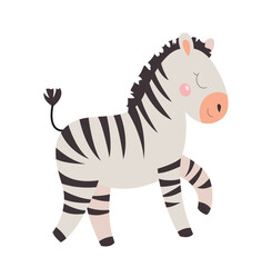 Obraz na płótnie Canvas Cute zebra icon