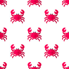 Single crab pattern. crab concept. flat trendy Vector seamless Pattern, background, wallpaper