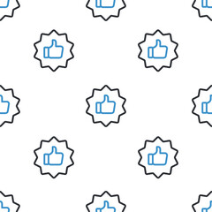 Fototapeta premium Single like pattern. like concept. flat trendy Vector seamless Pattern, background, wallpaper