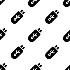 Single Pendrive pattern. Pendrive concept. filled trendy Vector seamless Pattern, background, wallpaper