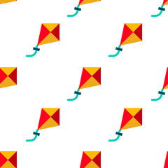 Single kite pattern. kite concept. flat trendy Vector seamless Pattern, background, wallpaper