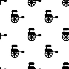 Single Rickshaw pattern. Rickshaw concept. filled trendy Vector seamless Pattern, background, wallpaper