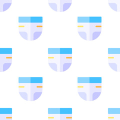 Single diaper pattern. diaper concept. flat trendy Vector seamless Pattern, background, wallpaper