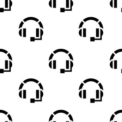 Single Headset pattern. Headset concept. filled trendy Vector seamless Pattern, background, wallpaper