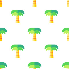 Single palm tree pattern. palm tree concept. flat trendy Vector seamless Pattern, background, wallpaper