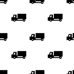 Single Delivery truck pattern. Delivery truck concept. filled trendy Vector seamless Pattern, background, wallpaper