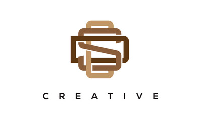initial CSD, DSC letters monogram, three letters creative modern typographic logo, eye catching alphabet stylish logo vector