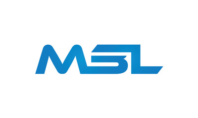 initial MBL creative modern lettermark logo design, linked typography monogram icon vector illustration