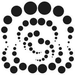 pattern with ball-shaped spiral. White background. Abstract 3d geometric pattern. Vector illustration. stock image. 