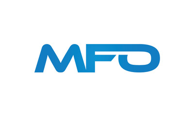 initial MFO creative modern lettermark logo design, linked typography monogram icon vector illustration
