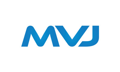 initial MVJ creative modern lettermark logo design, linked typography monogram icon vector illustration 