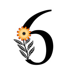 Floral Letter 6