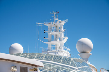 Navigation technology on a large cruise ship.