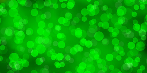 Light Green vector template with circles.