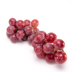 Bunch of Grapes. ripe red grape isolated on white background.