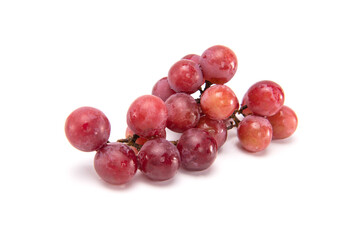 Bunch of Grapes. ripe red grape isolated on white background.