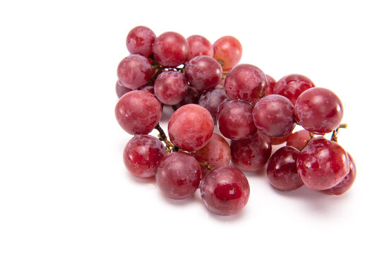 Bunch of Grapes. ripe red grape isolated on white background.