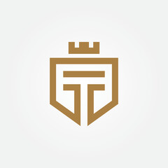 Obraz premium t letter. law. legal. firm. attorney logo design vector