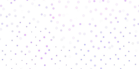 Light purple, pink vector doodle background with flowers.