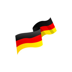 Wavy germany flag ribbon banner design