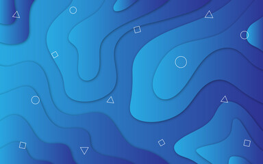 Blue gradient abstract wave background