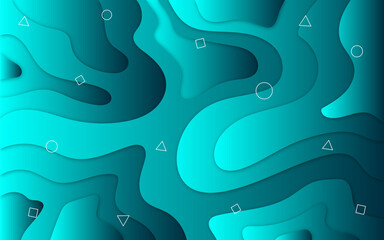 Sky blue abstract wave background