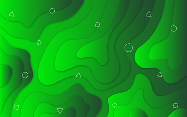 Green abstract wave background