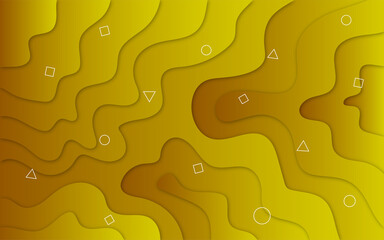 Gold abstract wave background
