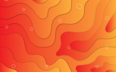 Orange abstract wave background