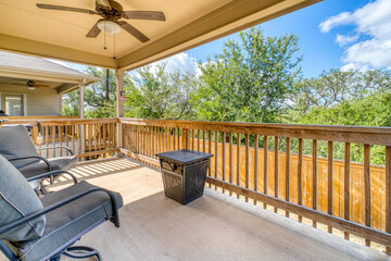 back patio in the countryside